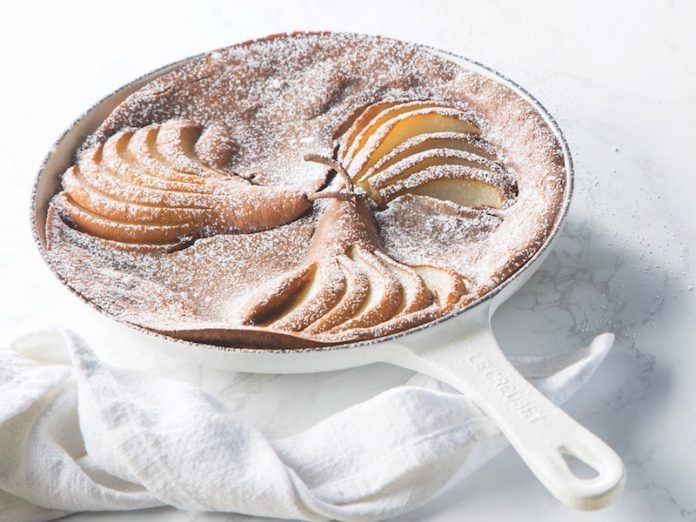 Bartlett Pear and Dark Chocolate Clafoutis