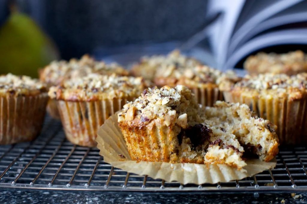Bartlett Pear and Hazelnut Muffins