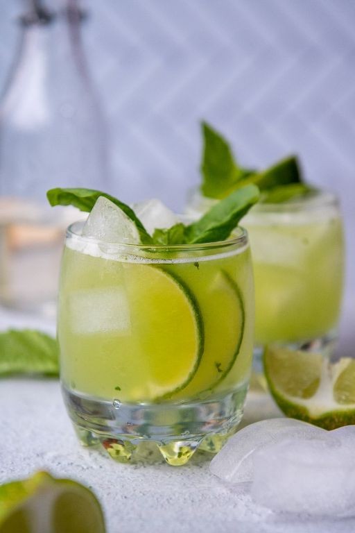 Basil Lemonade Vodka Gimlet