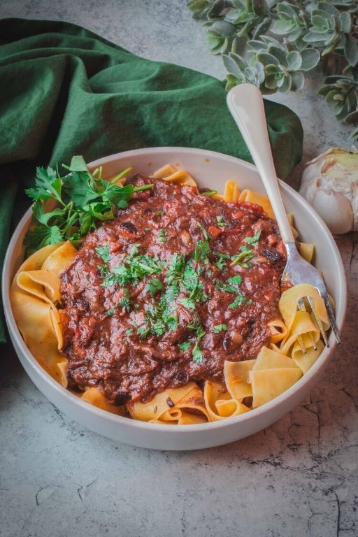 Beef Bourguignon Pasta with Parmesan Shavings