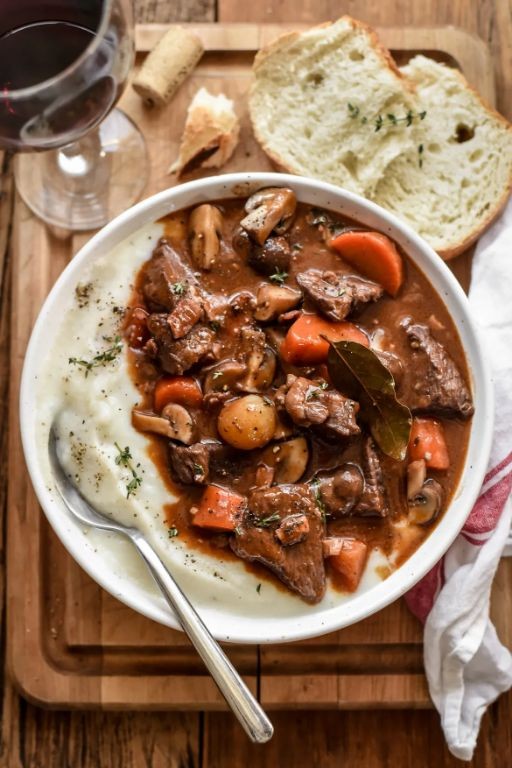 Beef Bourguignon with a Hint of Smoked Paprika