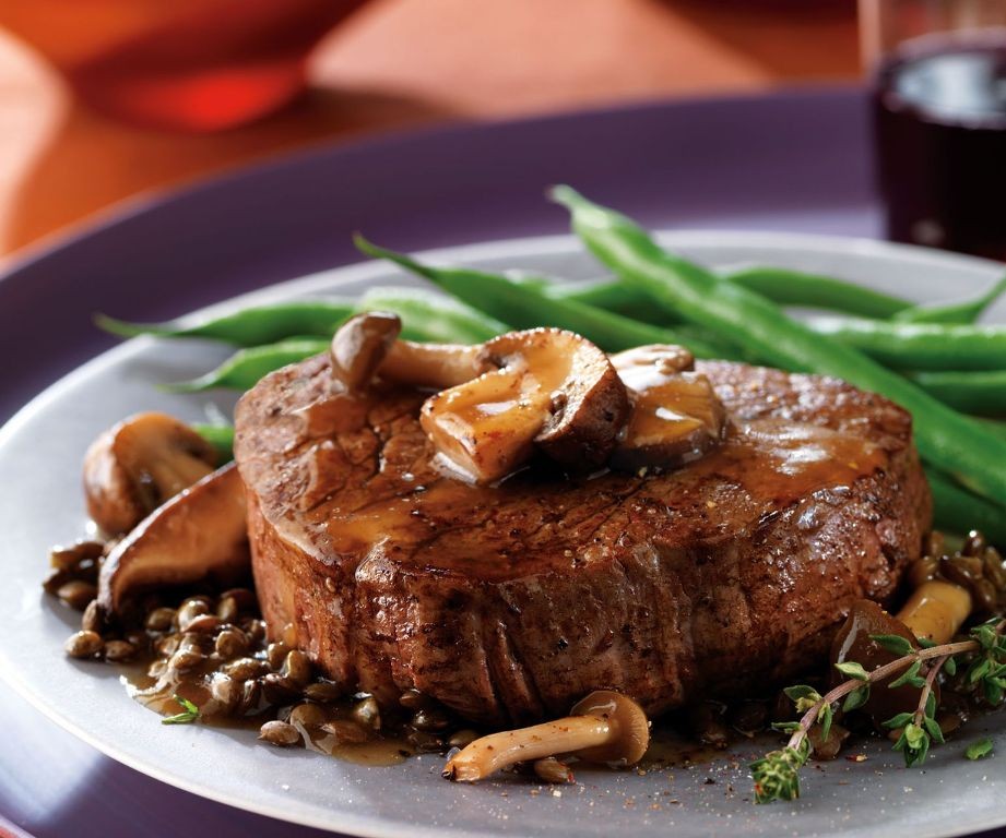 Beef Tenderloin Steak with Mushroom Sauce