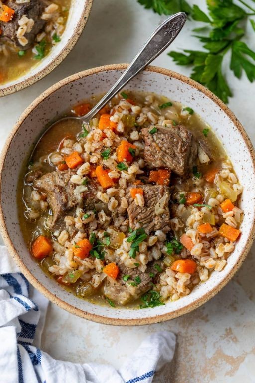 Beef and Barley Protein Soup