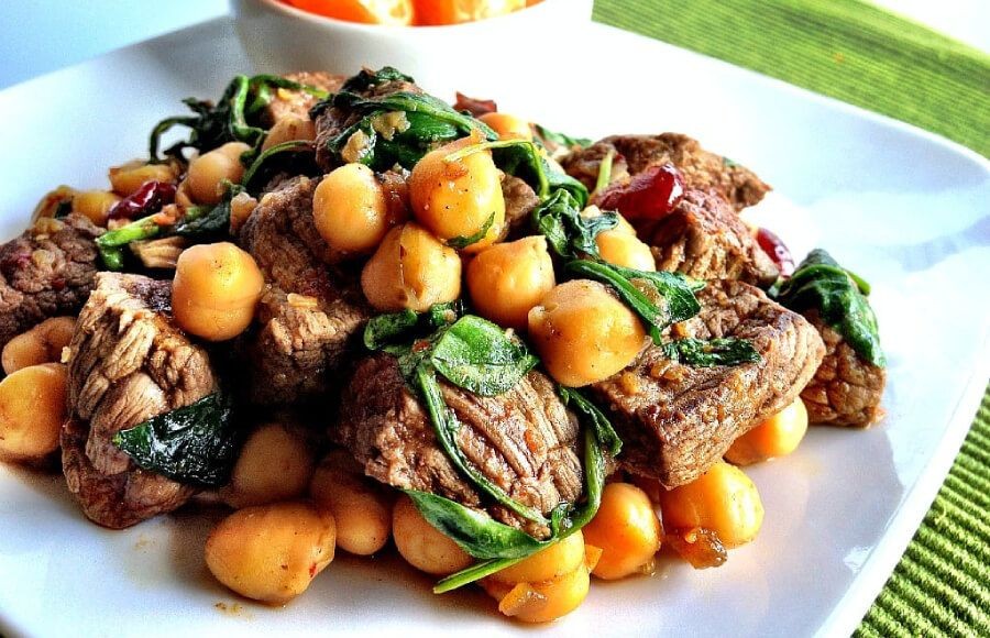 Beef and Chickpea Mediterranean Salad
