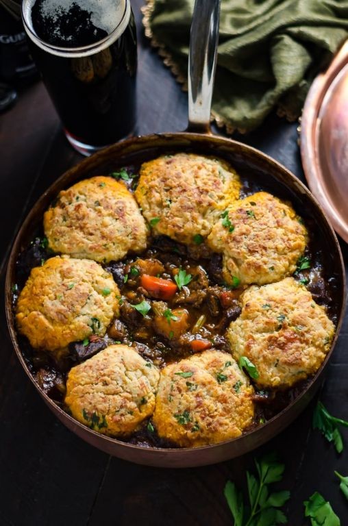 Beef and Guinness Stew with Herb Dumplings