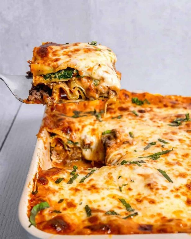 Beef and Spinach Lasagna