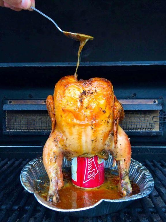 Beer Can Chicken with Herb Rub