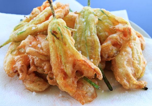Beer-Battered Fried Squash Blossoms