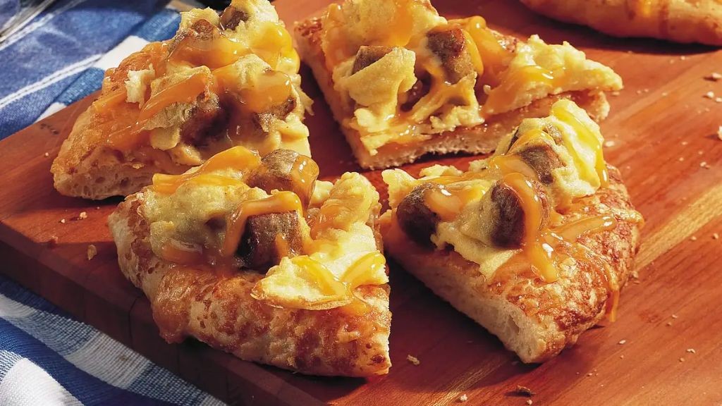 Bisquick Breakfast Pizza with Sausage and Eggs