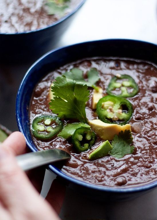 Black Bean Soup with Cumin and Lime