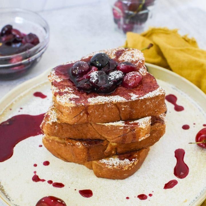 Black Cherry Stuffed French Toast