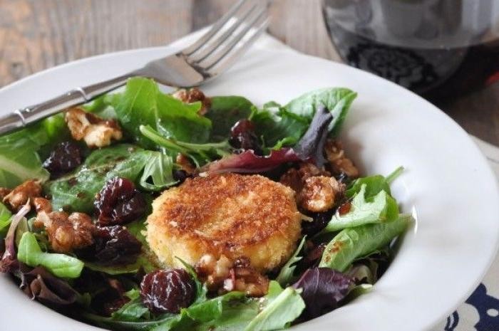 Black Cherry Walnut Salad with Goat Cheese