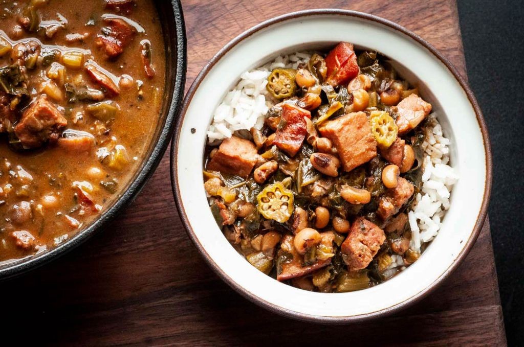 Black Eyed Peas and Shrimp Gumbo