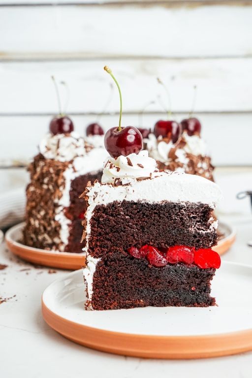 Black Forest Volcano Cake with Cherry Filling