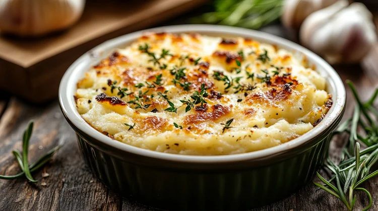 Black Garlic Mashed Potatoes