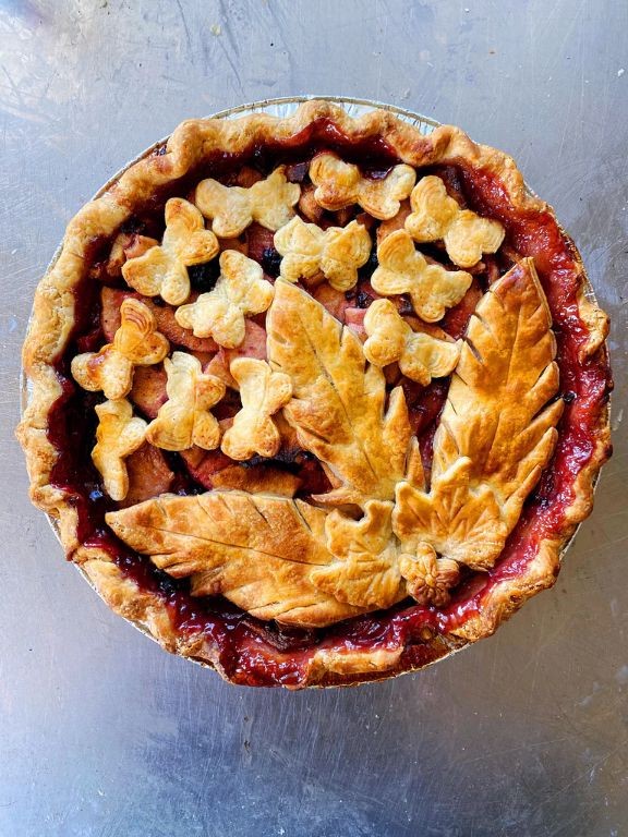 Blackberry Apple Pie with Spiced Crust