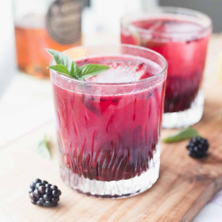 Blackberry Basil Bourbon Smash