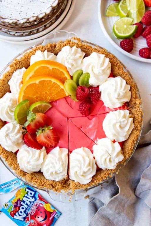 Blackberry Koolaid Pie with Vanilla Wafers