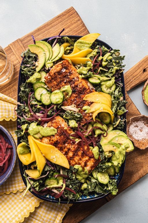 Blackened Mahi Mahi with Avocado Salad
