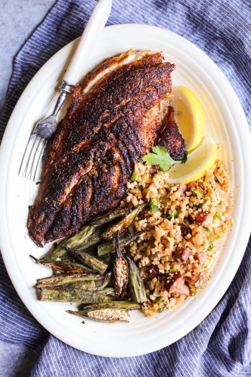 Blackened Red Snapper Fillet with Cajun Spices