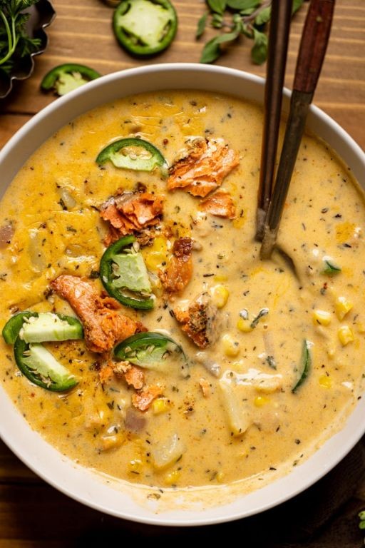 Blackened Salmon Chowder