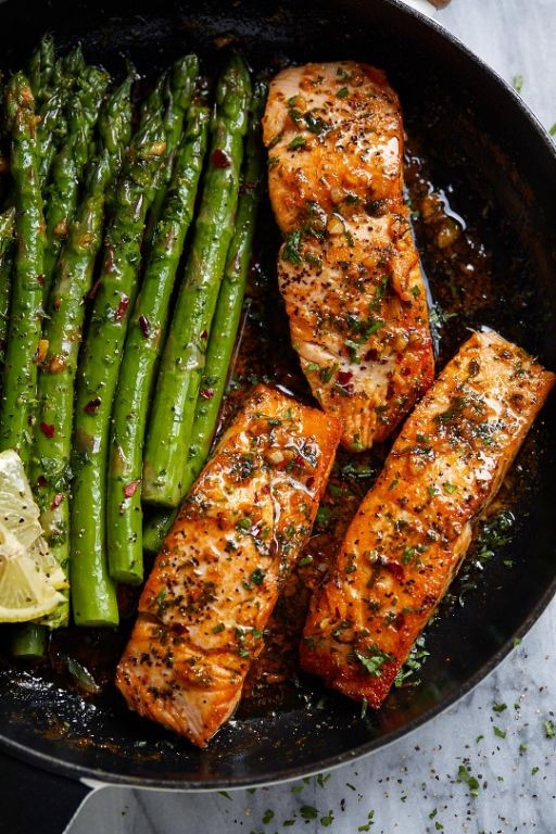 Blackened Salmon and Asparagus Skillet