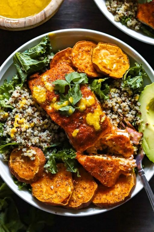 Blackened Salmon and Quinoa Bowl