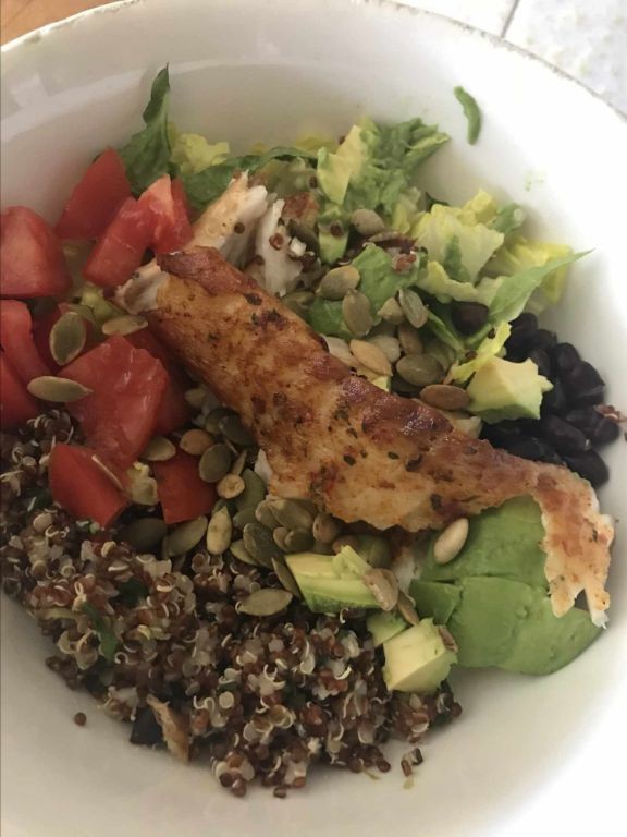 Blackened Tilapia with Cilantro Lime Quinoa