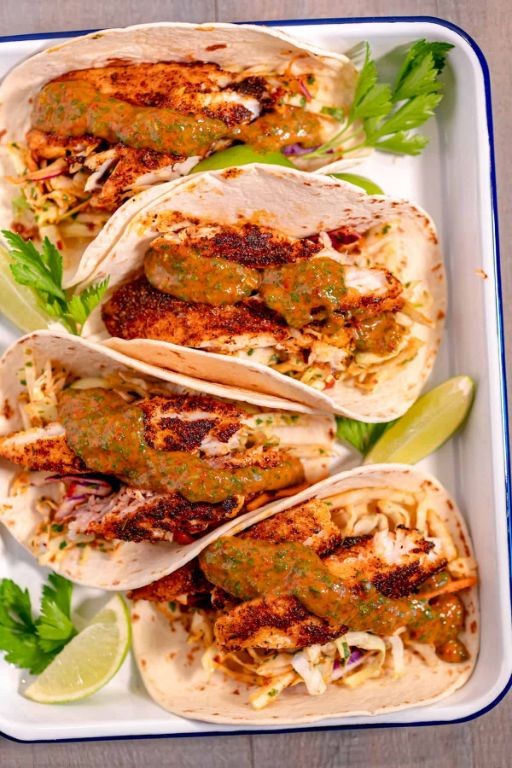 Blackened Yellowtail Tacos