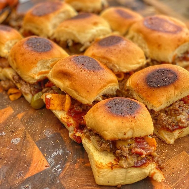Blackstone Beef and Bacon Sliders