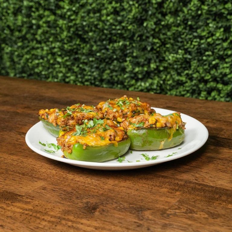 Blackstone Beef and Cheese Stuffed Peppers