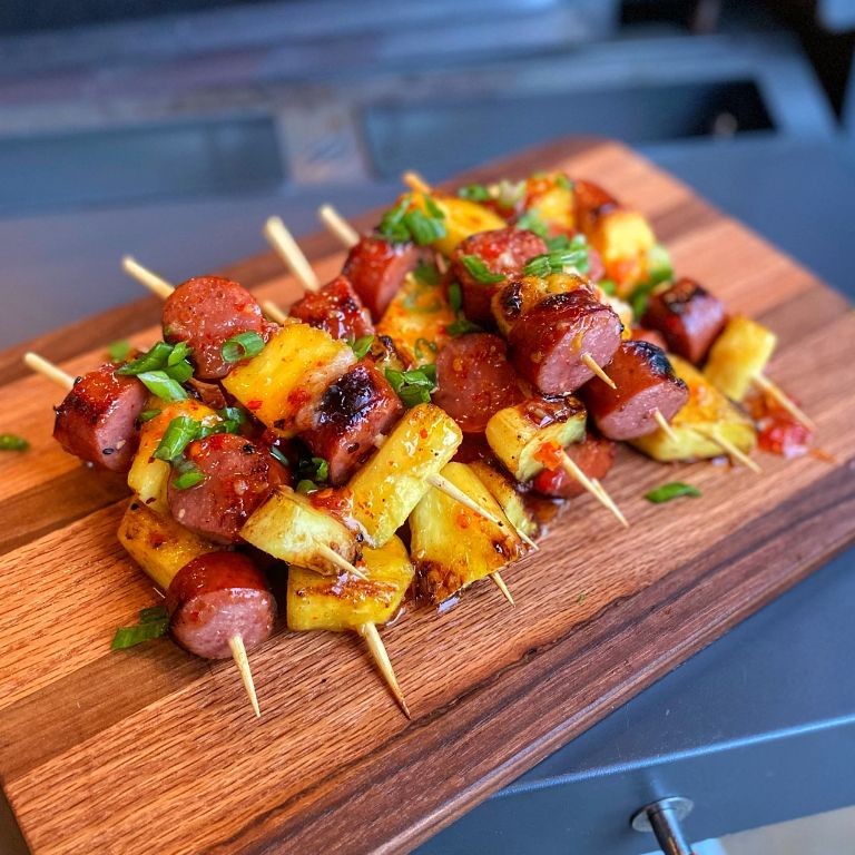 Blackstone Beef and Pineapple Teriyaki Skewers