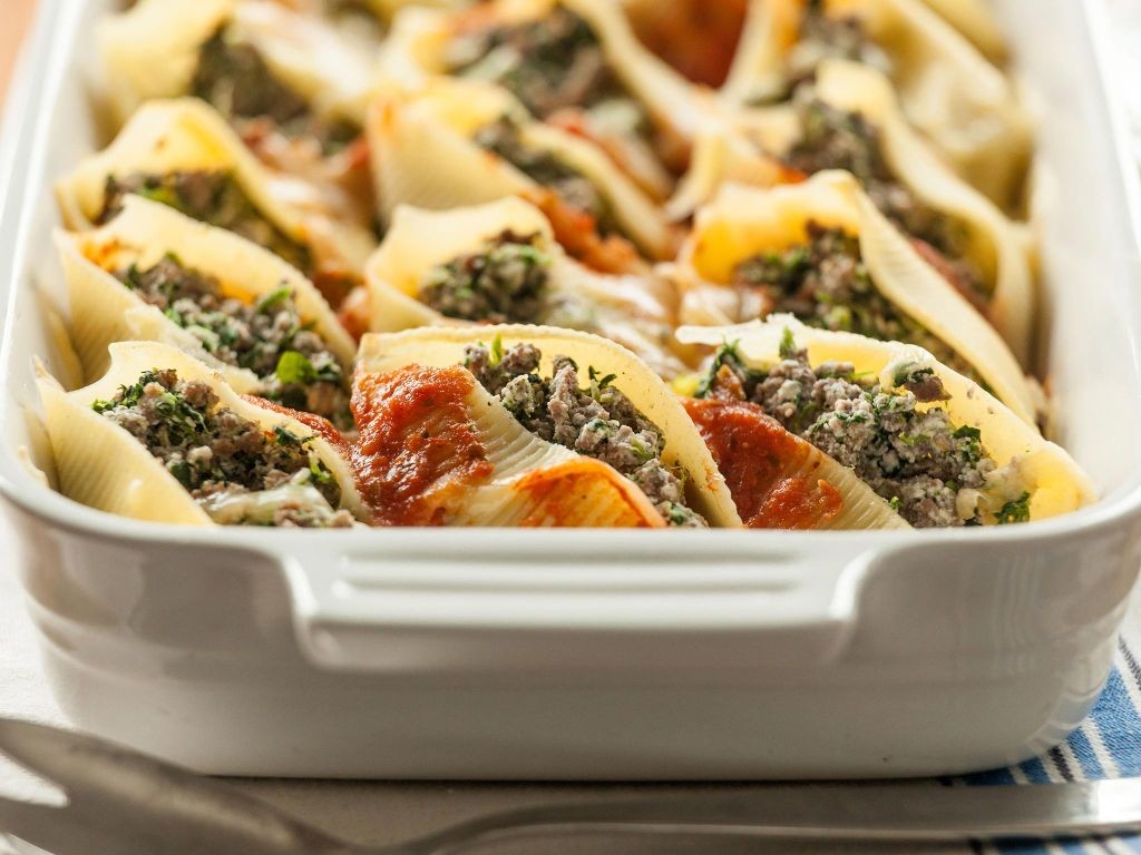 Blackstone Beef and Spinach Stuffed Shells