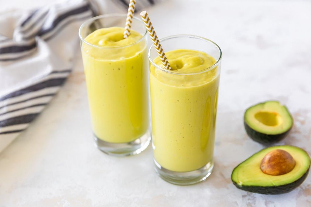Blended Mango Avocado Smoothie