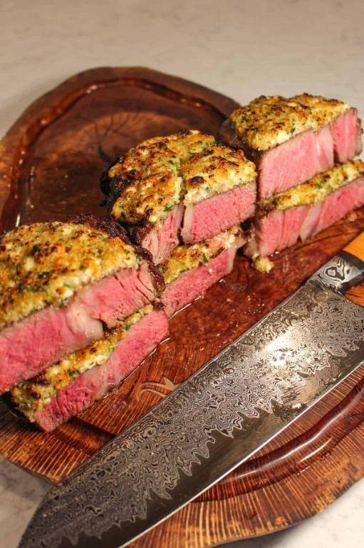 Blue Cheese Crusted Steak Cubes