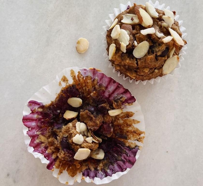 Blueberry Almond Protein Muffins