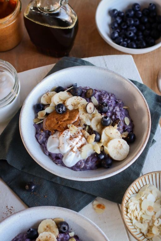 Blueberry Almond Protein Oatmeal