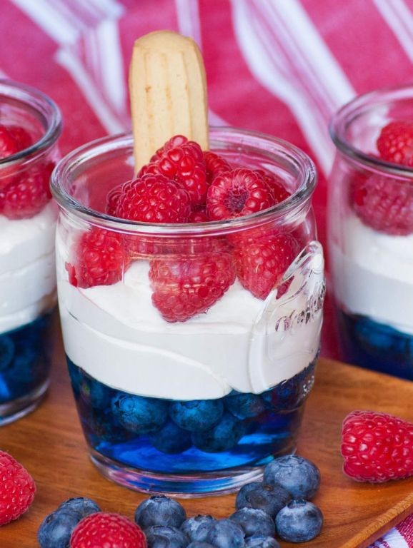 Blueberry Jello Cream Cheese Parfait
