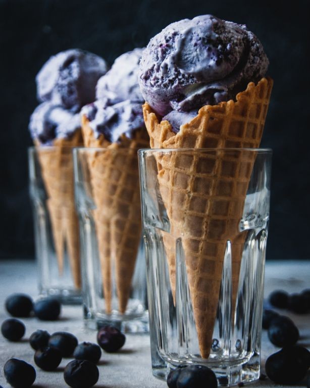 Blueberry Lavender Ice Cream