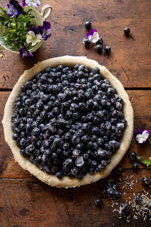 Blueberry Lavender Pie with Shortbread Crust