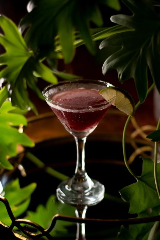 Blueberry Lavender Vodka Gimlet