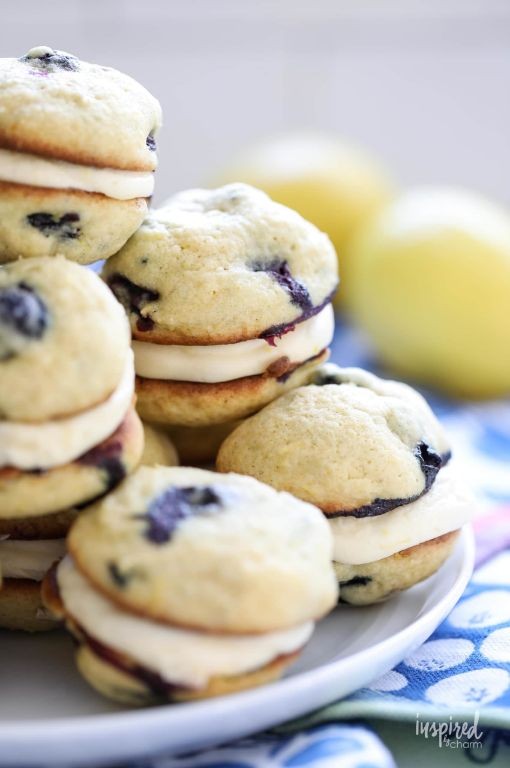 Blueberry Lemon Whoopie Pies Made with Cake Mix