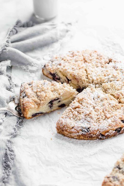 Blueberry Scones with Cinnamon Sugar Streusel