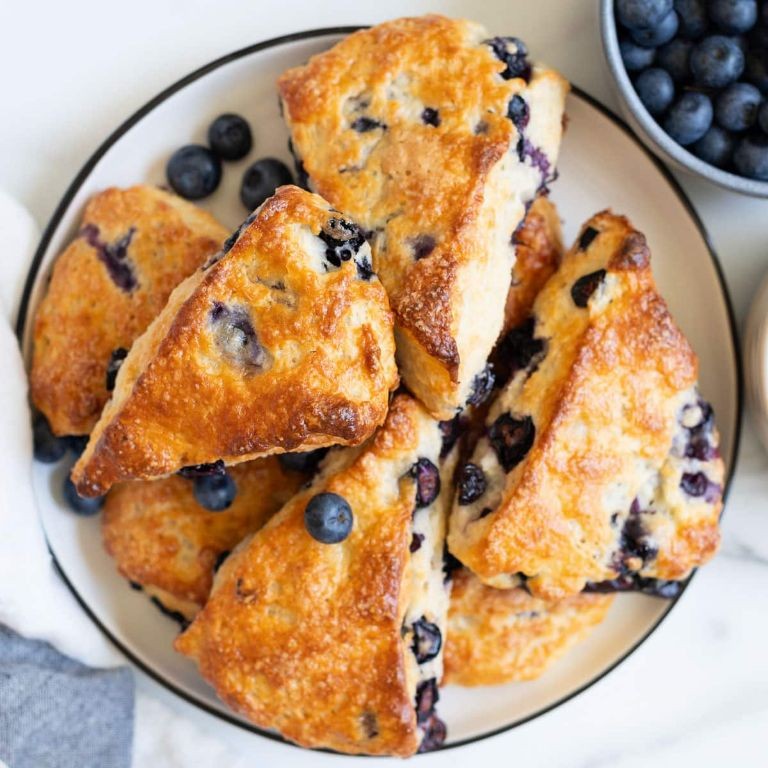 Blueberry Scones with Greek Yogurt and Chia Seeds