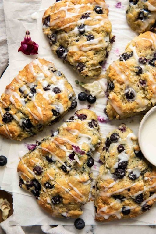 Blueberry Scones with Maple Glaze