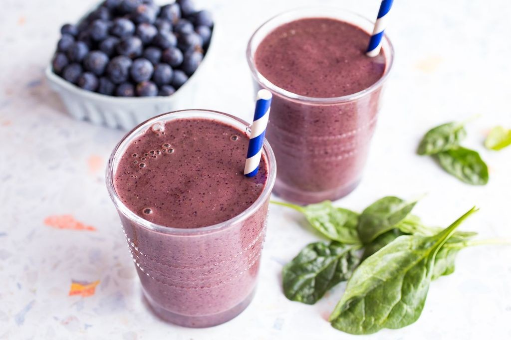 Blueberry Spinach Pea Protein Shake