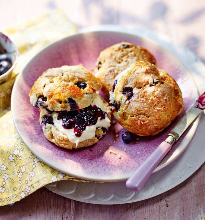 Blueberry and Coconut Scones with a Tropical Twist