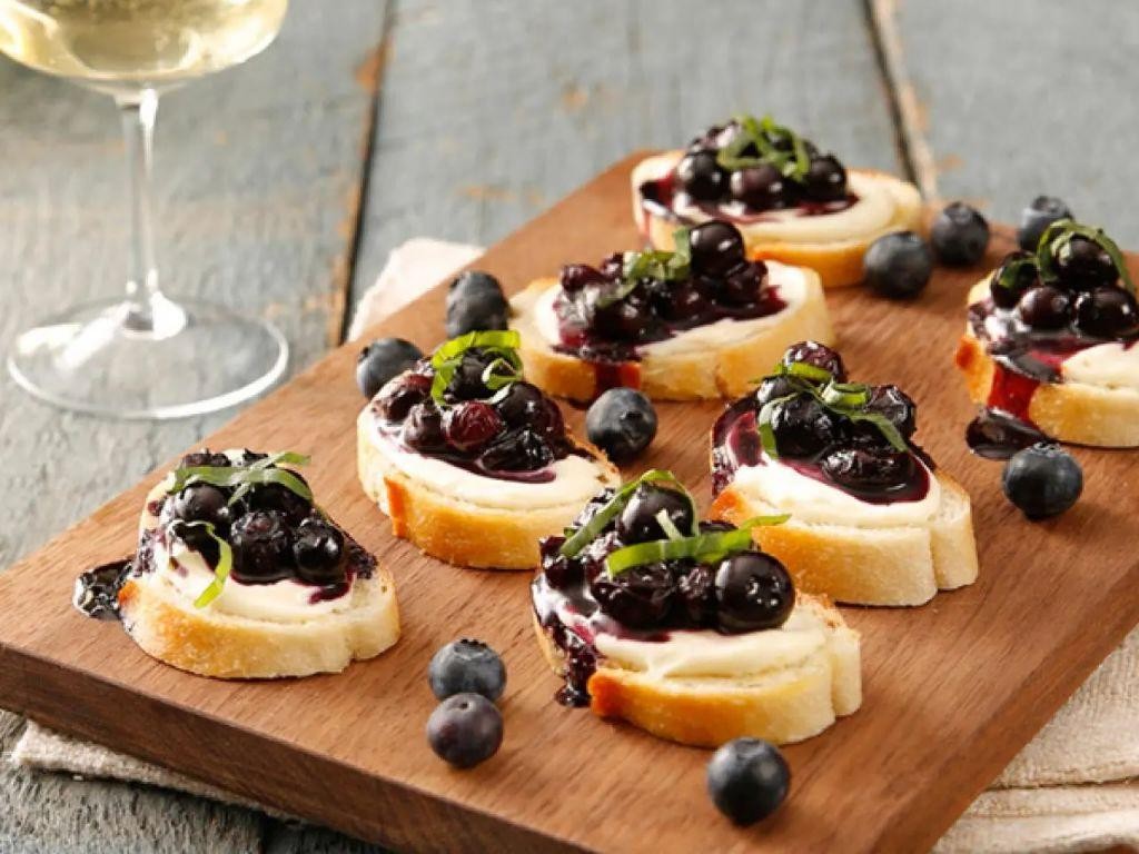 Blueberry and Mascarpone Bruschetta
