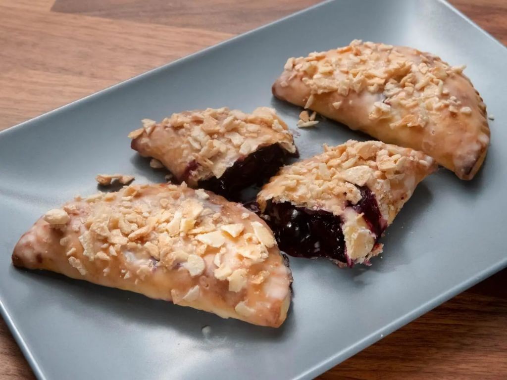 Blueberry and Peach Pastry Pockets