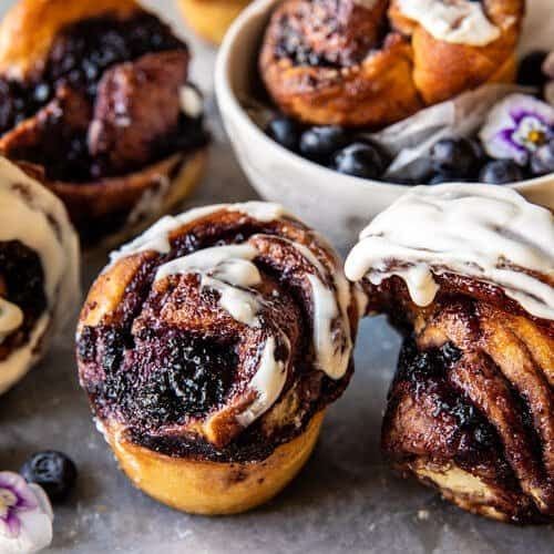 Blueberry and Ricotta Pastry Rolls
